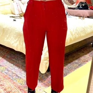 ***SOLD ON DEPOP***Thrifted red trouser pants